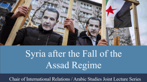 Poster of public lecture on Syria