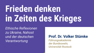 Poster of Prof. Dr. Volker Stümke's lecture